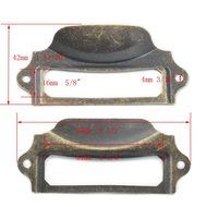 Fujiyuan 10 pcs Drawer Label Tag 90mmx42mm Office File Pull Home Cabinet Frame Handle Files Name Card Holder with... N2