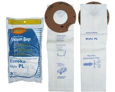 3 Eureka Electrolux Style PL Upright Vacuum Bags, Bagged Uprights, Maxima Vacuum Cleaners, 62389, 62389A, EU-62389...