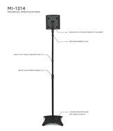 Mount-It! MI-1214 Speaker Stands for Home Theater 5.1 Channel Surround Sound System Satellite Speaker Stands Mounts...