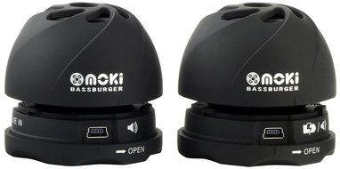 Moki Double BassBurger Portable Speaker Set (Black)