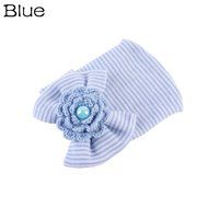Cute Newborn Baby Infant Girl Bowknot Pearl Hospital Cap Stripe Soft Beanie Hat N4