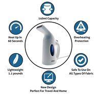 Pax Portable Fabric Steamer, New Design Powerful, 4.7 oz Capacity, Travel And Home Handheld Garment Steamer, 60... N4