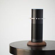 Stabl'R Speaker Stand for Amazon Echo - Protect Alexa and UE Boom - Walnut N2
