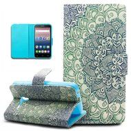 Alcatel One Touch Pop 3 Case,ikasus Colorful Painted Premium PU Leather Fold Wallet Pouch Case Flip Stand Credit... N16