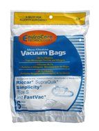 6 Allergen Bags for Riccar, Simplicity Type S, Eureka W, Fast Vac, GE, Compact Canister Hand Held Vacuum Cleaner...