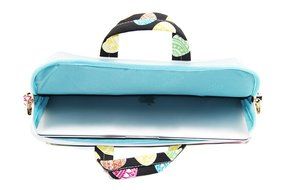 Canvaslove Black Easter Egg Patten Canvas Laptop Shoulder Bag 11 Inch 12 Inch 13 Inch Laptop Messenger Bag 13.3... N9