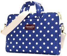 Canvaslove Black Easter Egg Patten Canvas Laptop Shoulder Bag 11 Inch 12 Inch 13 Inch Laptop Messenger Bag 13.3... N11