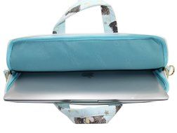 Canvaslove Black Easter Egg Patten Canvas Laptop Shoulder Bag 11 Inch 12 Inch 13 Inch Laptop Messenger Bag 13.3... N14