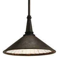 Currey and Company 9056 Manuscript 1-Light Pendant, Smoke Black Finish and Smoke Black Finish Shade with Mirror...