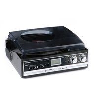Record Player Musitrend Belt Drive 3 Speed Turntable with LCD Display Supports USB/SD encoding to MP3, Cassette... N4