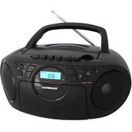 Koramzi Portable CD Boombox Full Range Stereo Sound System w/ Top-Loading MP3 CD Player, Cassette Player and Recorder... N7