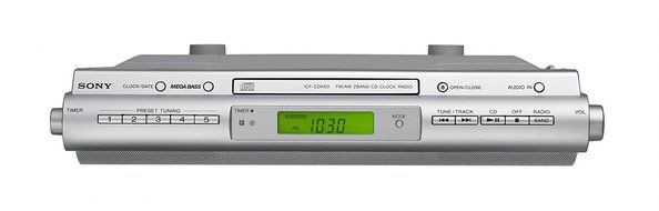 Sony ICFCDK50 Under Cabinet Kitchen CD Clock Radio