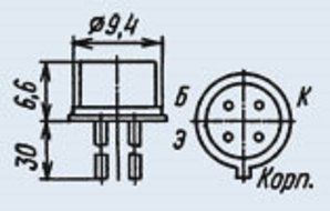 Transistor Silicon KT325B (2T325B) analogue 2N2616, 2N2708 USSR 2 pcs