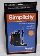 Simplicity Type H Genuine HEPA Vacuum Bags 6 Pack SHH-6