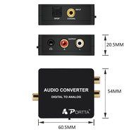 Portta PETDAS Digital Coaxial Toslink to Analog RCA L/R Audio Converter with 3.5mm Jack Support Headphone/Speaker... N3