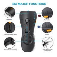Sinvitron Hand Crank Self Powered Emergency Radio with LED Flashlight, Alarm, Swiss Knife Tool Set, Mobile Cell... N3