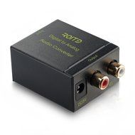 Digital to Analog Audio Converter with Fiber Toslink Cable and Power Adapter Supports PCM / LPCM Output Coax and... N4