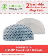 Crucial Vacuum 2 Bissell PowerFresh Steam Mop Pads Fits All PowerFresh 1940 Series Models including 19402, 19404... N5