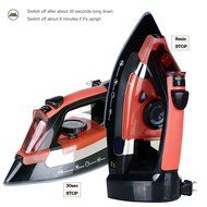 ZZ ES2346RRB Advantage 1400 Watt Steam Iron with Non-stick Ceramic Soleplate, Red N7