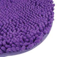 Kingfansion Bedroom Door Mat Heart Shaped Carpet Fluffy Chenille Rug Cushion (Purple) N14