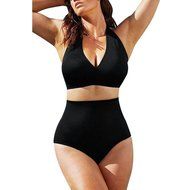 HOT Sale!Canserin Women Plus Size High Waist Push up Padded Bikini N18