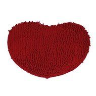 Kingfansion Bedroom Door Mat Heart Shaped Carpet Fluffy Chenille Rug Cushion (Purple) N15