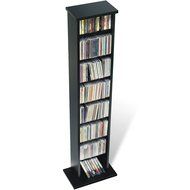 Black Slim Multimedia Storage Tower