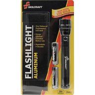Industrial LED Handheld Flashlight, Aluminum, Maximum Lumens Outputx3a; 100, Black - 1 Each