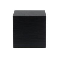 Wensltd 1pc Digital LED Black Wooden Wood Desk Cube Alarm Clack N2