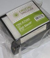 2 Dirt Devil F13 (F-13) Washable HEPA Filters Plus Foam Inserts Fits Dirt Devil Reaction Dual Cyclonic, Reaction... N2