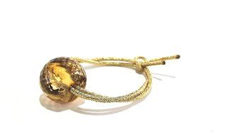 Nkisup Acrylic Ball Decorate Elastic Hair Band Hair Accessories Holder (Gold) N4