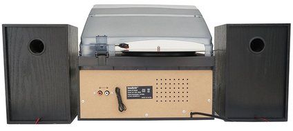 7-in-1 Boytone BT-24DJB Turntable with Bluetooth Connection, 3 Speed 33, 45, 78 Rpm, CD, Cassette Player AM, FM... N3