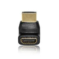 DIZA100 4-Pack HDMI Right Angle Connectors,2-Pack 90 Degree and 2-Pack 270 Degree HDMI Male to Female Adapters N6