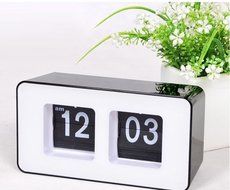 Erasky Modern Retro Auto Flip Clock Desk Table File Down Page Clock
