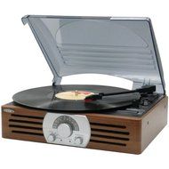 New JENSEN JTA-222 3-Speed Stereo Turntable with AM/FM Stereo Radio