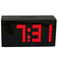 T Tocas Large Big Number LED Snooze Wall Desk Alarm Clock Thermometer Date Display (Blue) N19