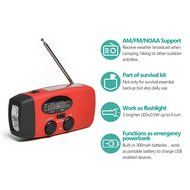 ODOLAND Emergency NOAA Weather Radio with Flashlight - Solar Hand Crank Self Powered AM/FM/NOAA Radio with LED... N6