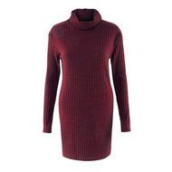 Women Dress,Haoricu Fall Womens Casual Long Sleeve High-collar Solid Jumper Turtleneck Sweater Dress Skirt Coat... N31