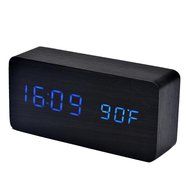 DZT1968&reg; Wooden LED Electronic Desktop Digital Alarm Clock With Temperature N14