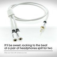 GearIT Pro Series Gold Plated 3.5mm Auxiliary Audio Stereo Y Headphone Splitter Extension Male to Female Cable... N7