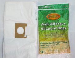 9 Kenmore HEPA Canister Type C, Q, 50558 50555 50557 Sears Vacuum Bags, Canister, Panasonic Vacuum Cleaners, MC-V150M...