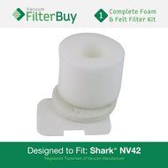 Shark NV42 Foam &amp; Felt Vacuum Filter Kit. Designed by FilterBuy to Replace Shark Part # XFF36.