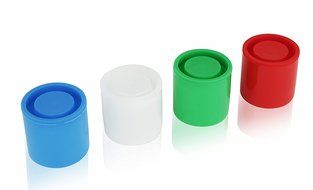 Homeio 35mm/41mm Film Canisters ''Multi-Color'' Red-Green-Blue-White Empty Photo Storage Containers with Airtight... N9