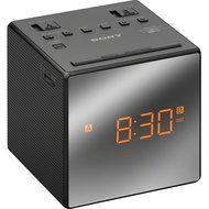 Sony Clock Radio - 0.1 W RMS - Mono - 2 x Alarm - AM, FM - Manual Snooze - ICFC1TBLACK