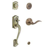 Schlage Lock Company F93 CAM 609 ACC LH Schlage Camelot Dummy Style Handleset with Accent Interior Left Hand Lever...
