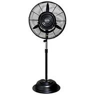 Black 24-inch Patio Metal 280 Watt Misting Oscillating Fan