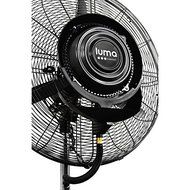 Black 24-inch Patio Metal 280 Watt Misting Oscillating Fan N4