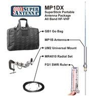 Super Antenna MP1DX HF Portable All Band MP1 Antenna SuperStick with Clamp Mount and Go Bag ham radio amateur N2