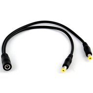 JacobsParts 1:2 DC Power Splitter Cable Cord 1 Female to 2 Male 5.5x2.1mm Port Pigtals 12V