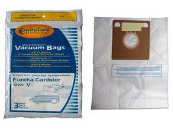 6 Eureka Allergy Style V Vacuum Bags, Power Team, Powerline, Canisters, World Vac, Home Cleaning System Vacuum...